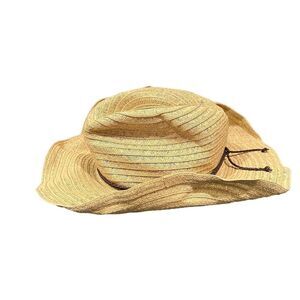 Four buttons by San Diego hat co. Paper/ straw blend hat